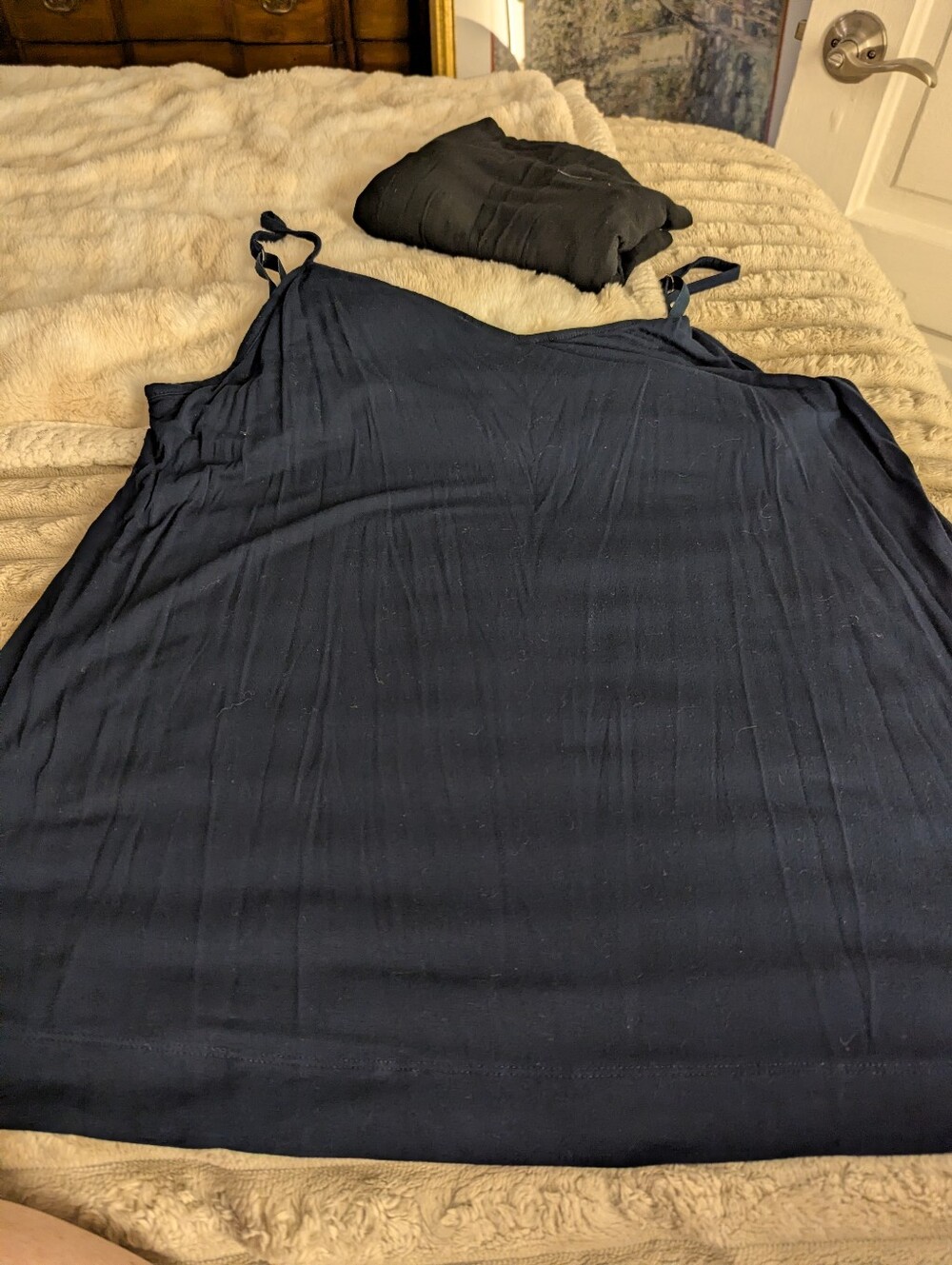 Soma Navy Spaghetti-Strap Tank Top
